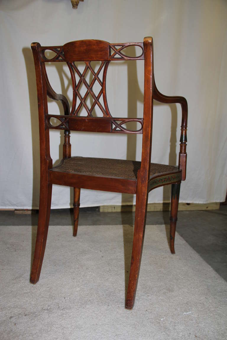 Satinwood Armchair For Sale 4