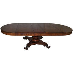Extendable Mahogany Pedestal Dining Table
