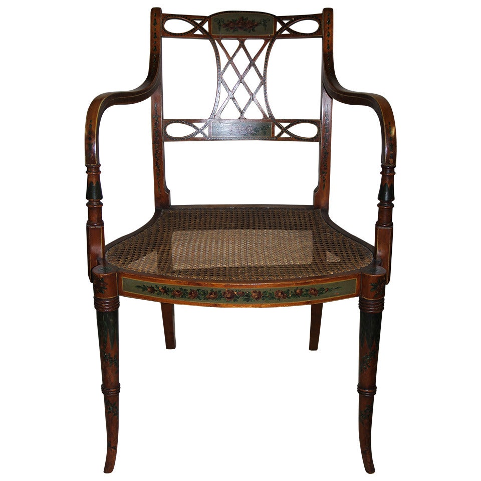 Satinwood Armchair For Sale