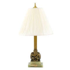 Austrian Art Deco Lamp "Little Monkeys" by Bruno Zach