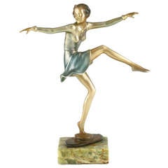 Austrian Art Deco Bronze "Dancer" by Josef Lorenzl