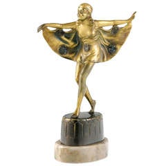 Art Deco Bronze "Captured bird" by Otto Poertzel