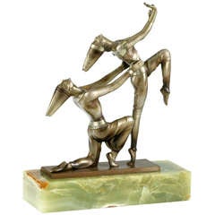 Austrian Art Deco Bronze "Russian Ballet" by Josef Lorenzl