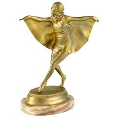 Austrian Art Deco Bronze "Captured bird" by  Josef Lorenzl