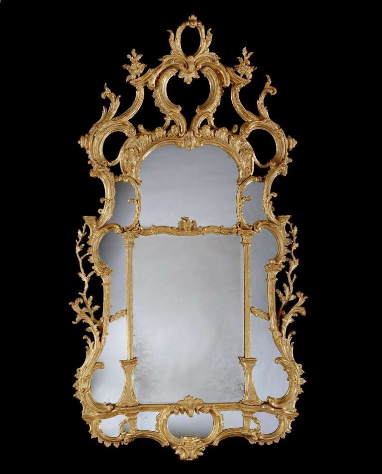 English A Pair of George III Giltwood Mirrors (4420911) For Sale