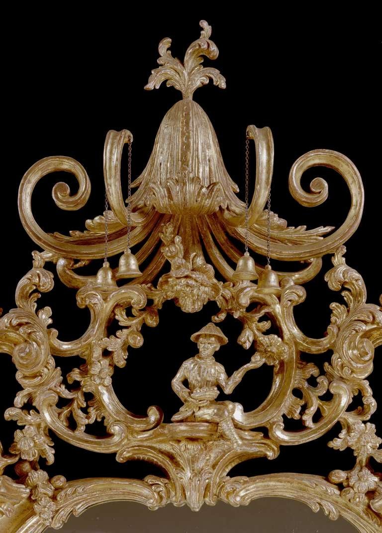 English A George III Carved Giltwood Mirror (442001C) For Sale