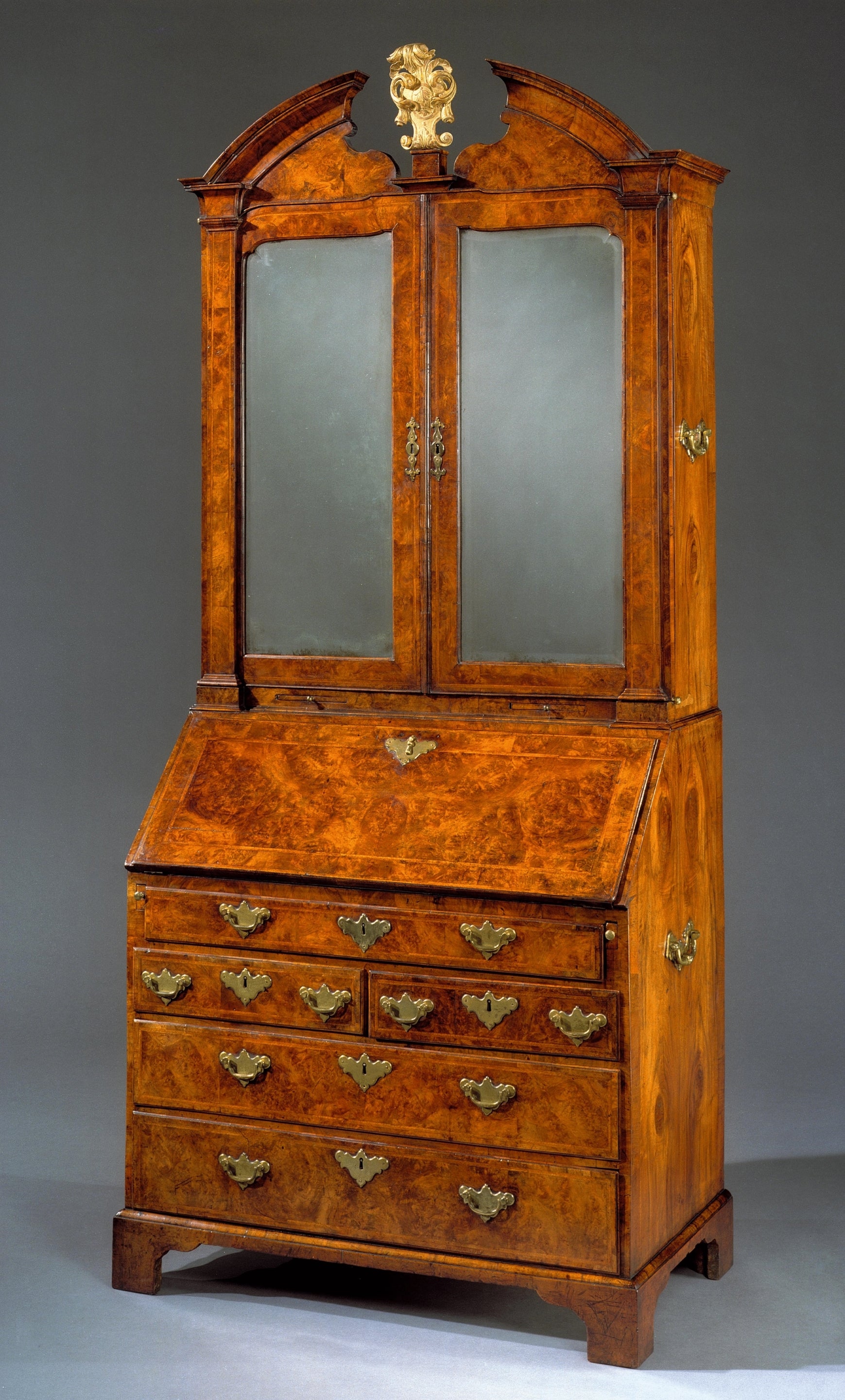 A George II Walnut Bureau Bookcase (4489001) For Sale