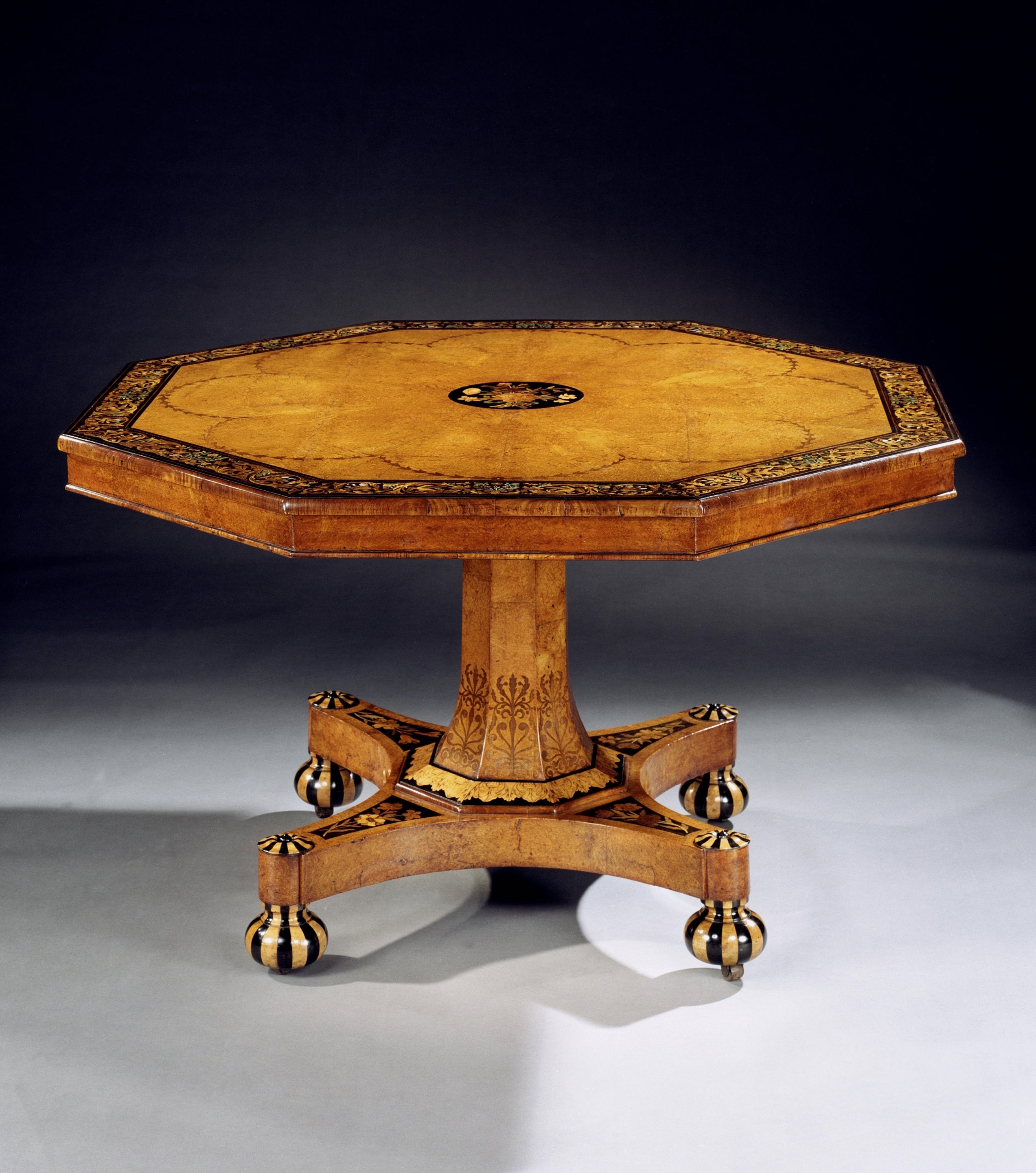 A Mid-19th Century Inlaid Amboyna Center Table (4444901) For Sale