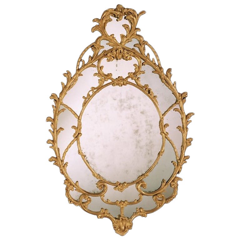 A George III Giltwood Oval Mirror (4408331) For Sale