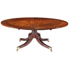 Regency Mahogany Circular Extending Dining Table 5