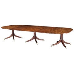 George III Mahogany Three-Pillar Dining Table 6