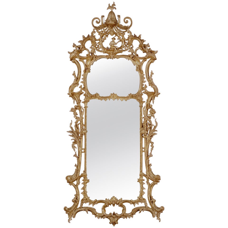A George III Carved Giltwood Mirror (442001C) For Sale