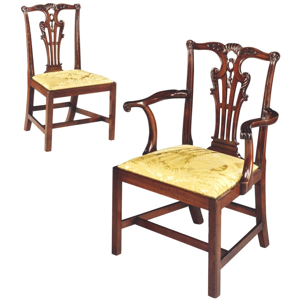 A Set Of Ten George II Mahogany Dining Chairs (4456321) For Sale