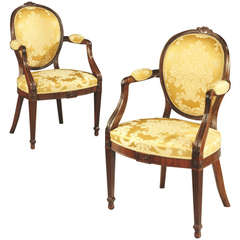 A Pair Of George III Armchairs Attributed To Gillows Of Lancaster (4429321)