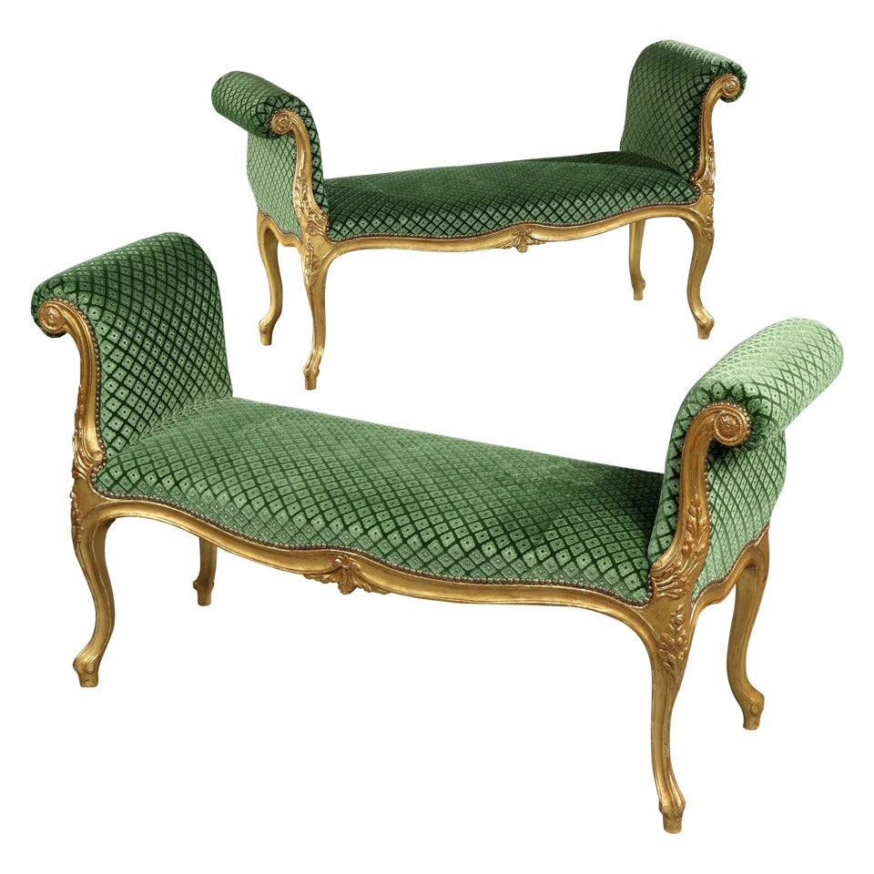 A Pair of George III Giltwood Window Seats (4408221) For Sale