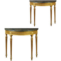 A Pair of George III Giltwood Semi-Circular Side Tables (4480301)
