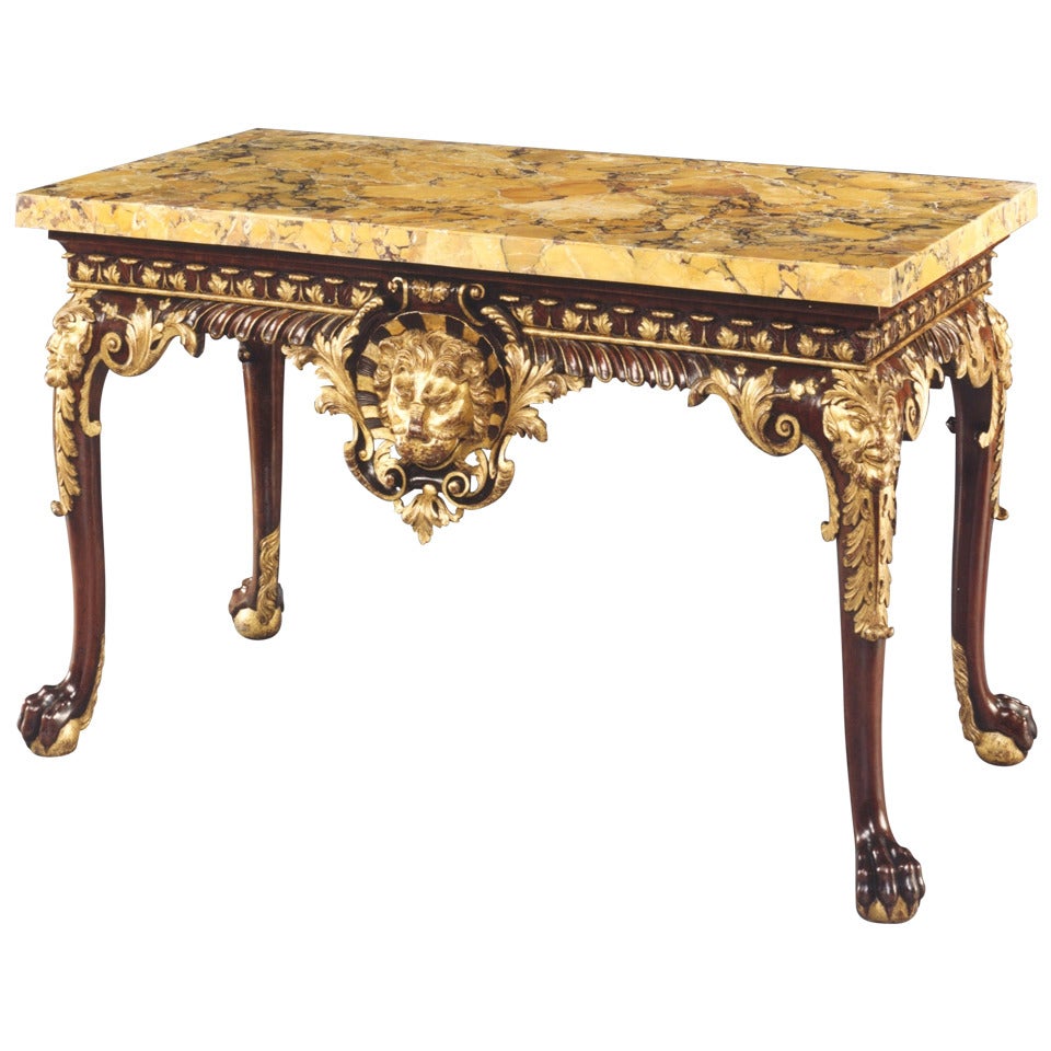 A George II Parcel Gilt Mahogany Side Table (4487521) For Sale