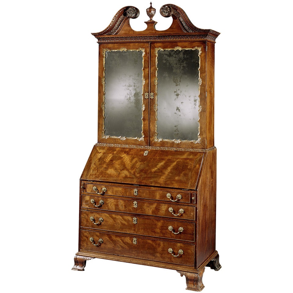 A George III Mahogany Bureau Cabinet (4487801) For Sale