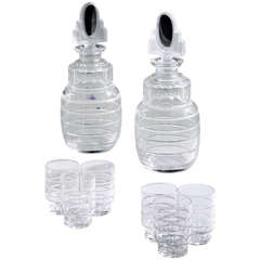 An Art Deco Set Of Decanters And Glasses By Val Saint Lambert (4478611)