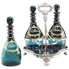 A Set Of Three George III Green Glass Decanters (4427041)