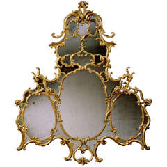 An Irish George III Giltwood Overmantel Mirror (4450311)