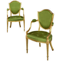 A Pair of George III Giltwood Armchairs (445759)