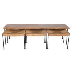 Arthur Umanoff Bench with Nesting Stools