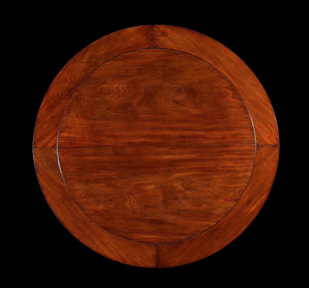 English Regency Mahogany Circular Extending Dining Table For Sale
