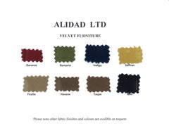 Gaius Velvet Covered Open Bookcase