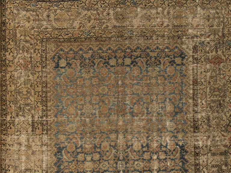 Antique Malayer Rug In Fair Condition In Barcelona, ES