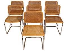 Original Set of Seven Cesca Chair by Marce Breuer 60's.