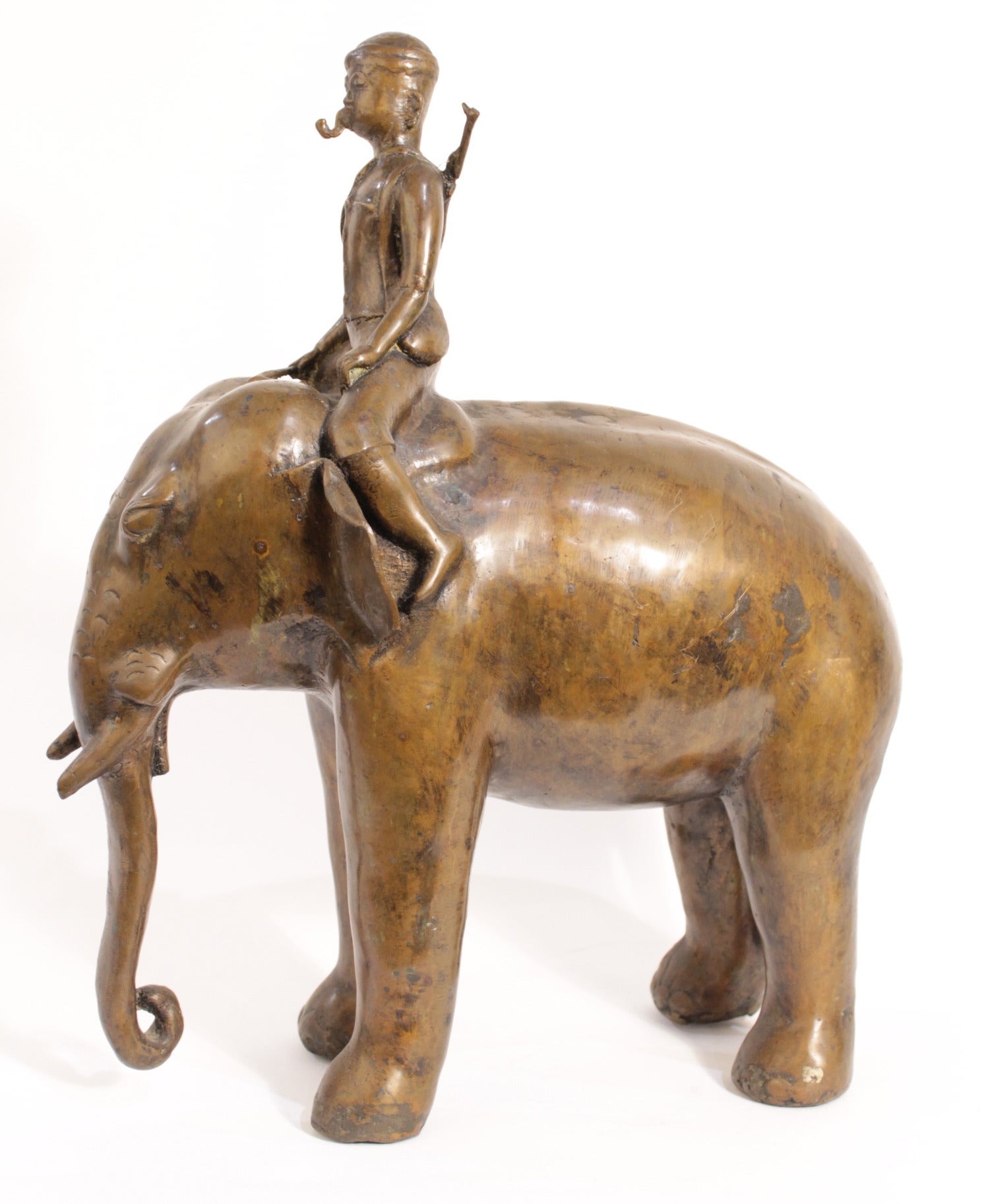 20th Century Oriental Bronze Elephant