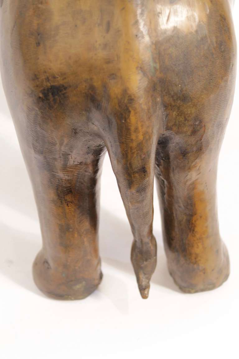 20th Century Oriental Bronze Elephant 5