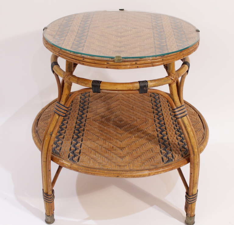 Wicker Table and Armchair from Manufacture Parissien 19th Century 4