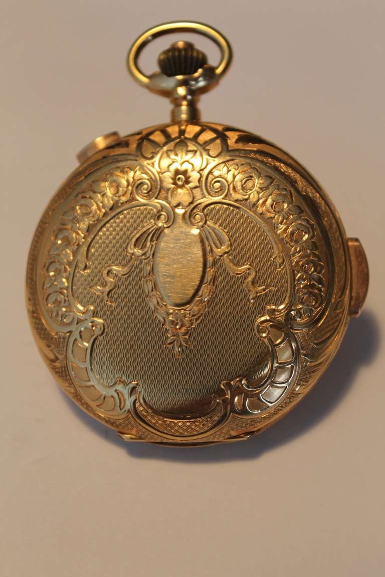 Chronographe Perret & Berhoud, Yellow Gold  Minutes Repeater  Pocket Watch