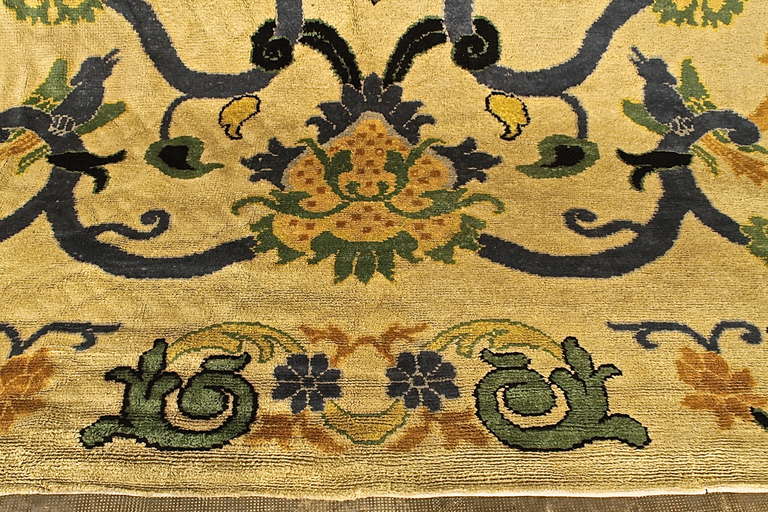 Wool Spanish Savonnerie Art Deco Rug