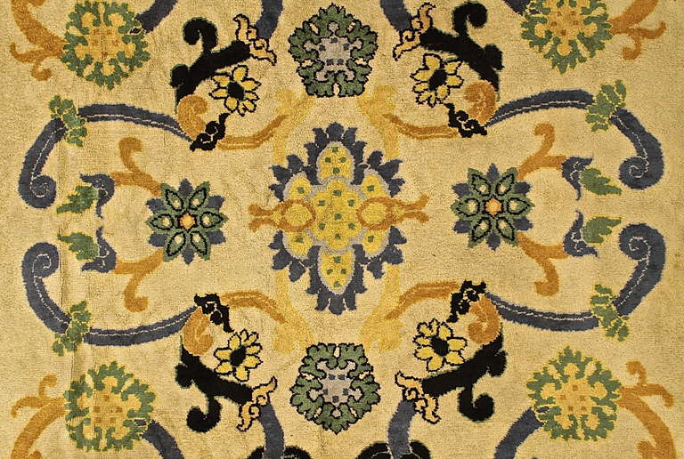 Signed 1943 RFT ( Royal Tapiceries Factory) Rug. 

The Royal Tapestry Factory is an institution with nearly three centuries old. It was created in 1721 on the initiative of King Philip V to meet the needs of decoration Of Royal Spaces. 

This