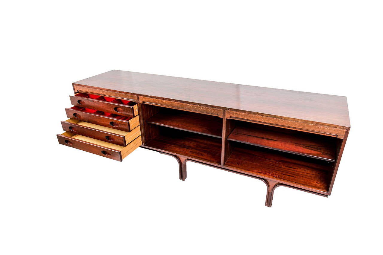 Mid-Century Modern Gianfranco Frattini Sideboard Made in Rosewood