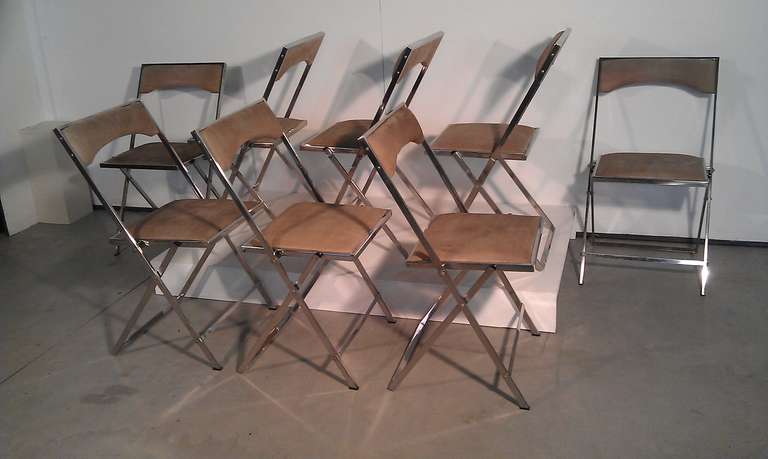 Italian Eight Chairs by Romeo Rega