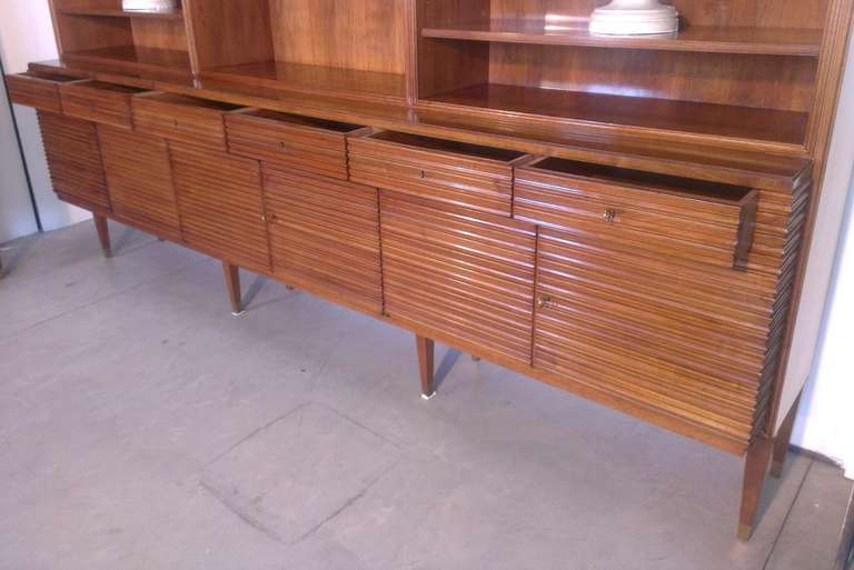 Mid-20th Century Two Beautiful Bookcases  - 2 and 3 Modules  - From the House of  Arch .Enrico Crespi 1940