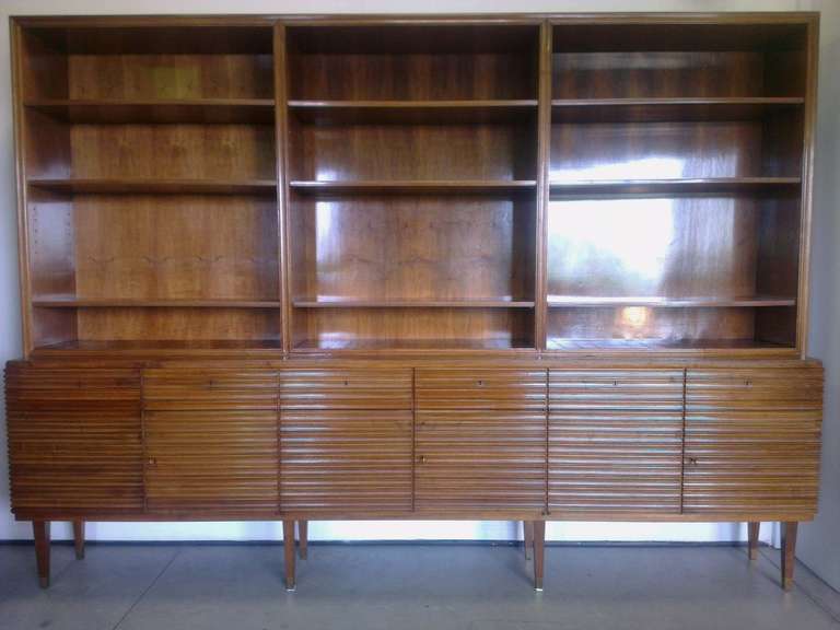 Two Beautiful Bookcases  - 2 and 3 Modules  - From the House of  Arch .Enrico Crespi 1940 In Excellent Condition In Fossano, IT