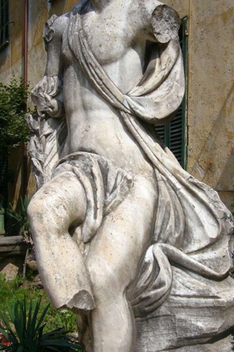 18th Century and Earlier Monumental 16th Century Marble Statue
