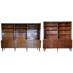 Two Beautiful Bookcases  - 2 and 3 Modules  - From the House of  Arch .Enrico Crespi 1940
