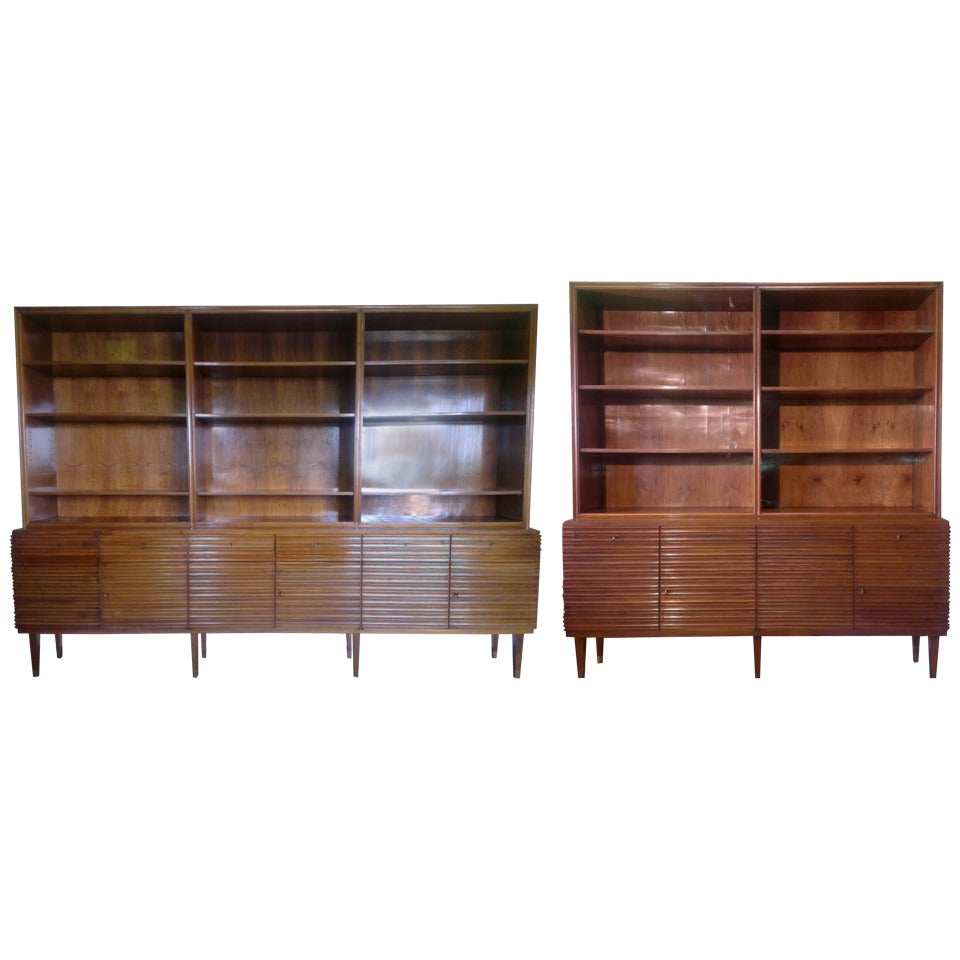 Two Beautiful Bookcases  - 2 and 3 Modules  - From the House of  Arch .Enrico Crespi 1940