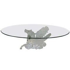 extraordinary oval  table with Pegasus