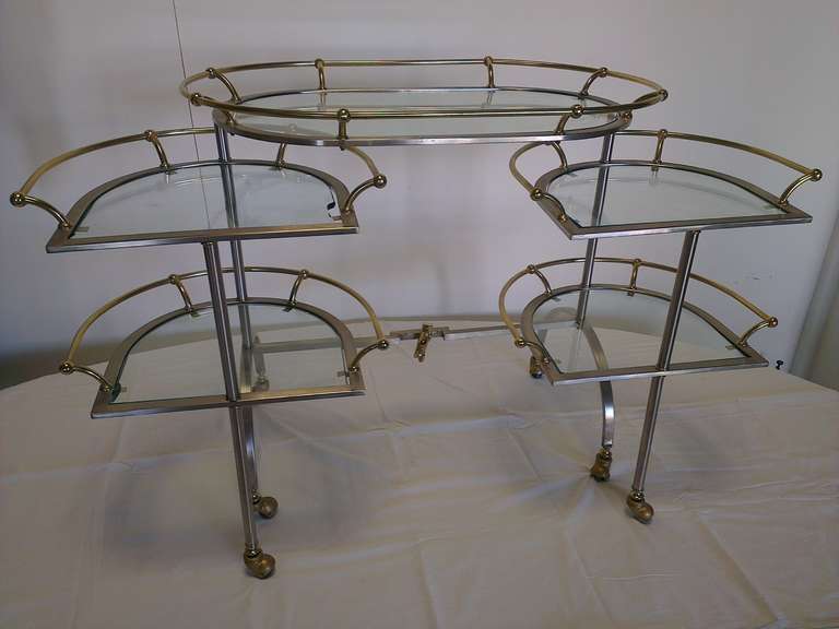 20th Century Steel and Brass Trolley