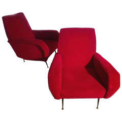 Pair of Large Armchairs, 1950