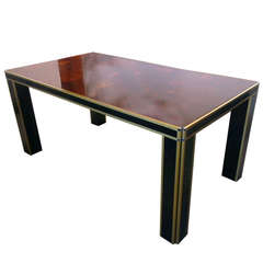 Black Lacquered Dining Table 1970