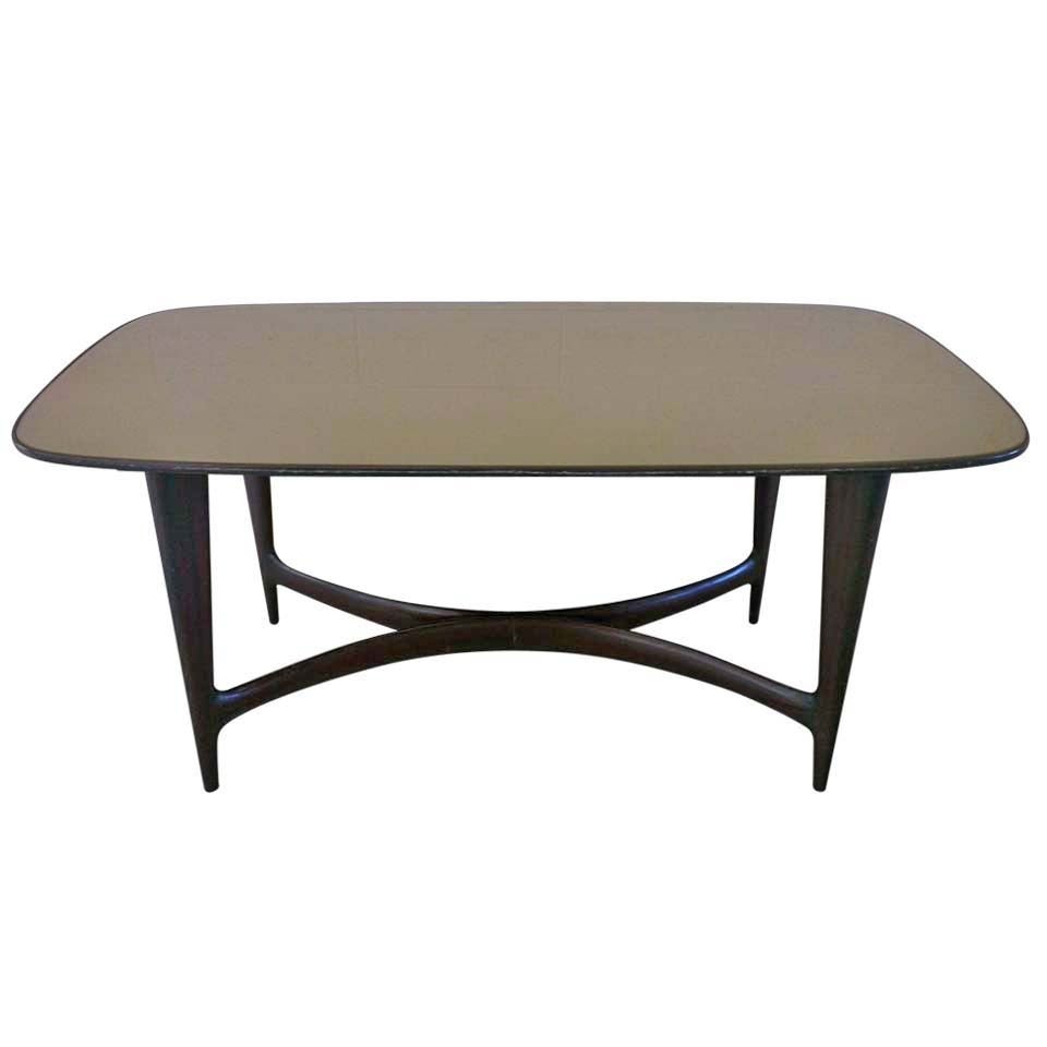 beautiful mahogany oval  table  1950