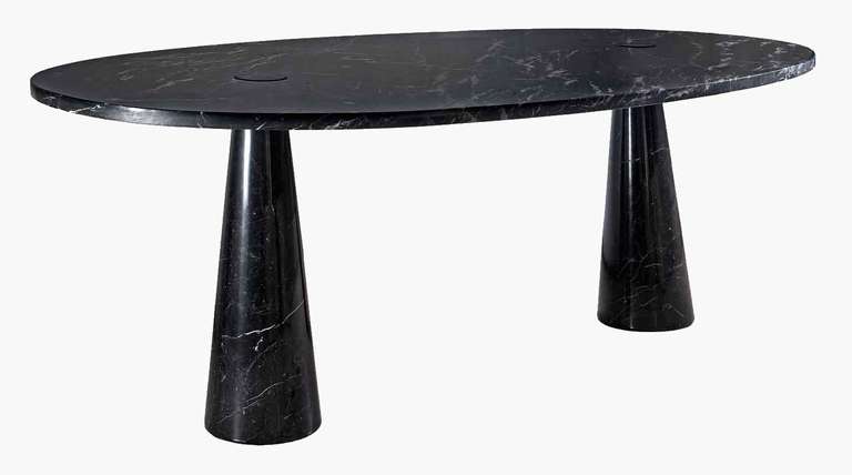 Oval Marble Table by Angelo Mangiarotti "Eros" Series